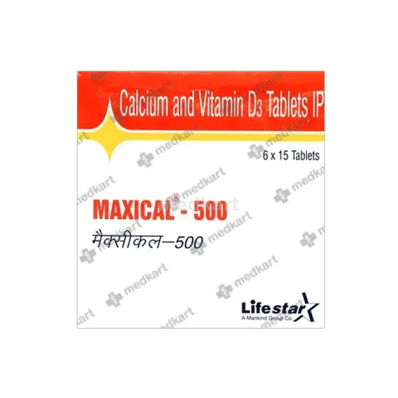 maxical 500mg tablet 15's